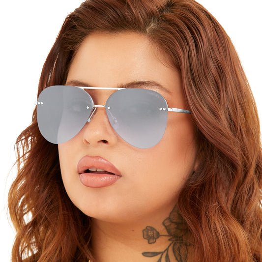 Megan Aviator Sunglasses | Silver