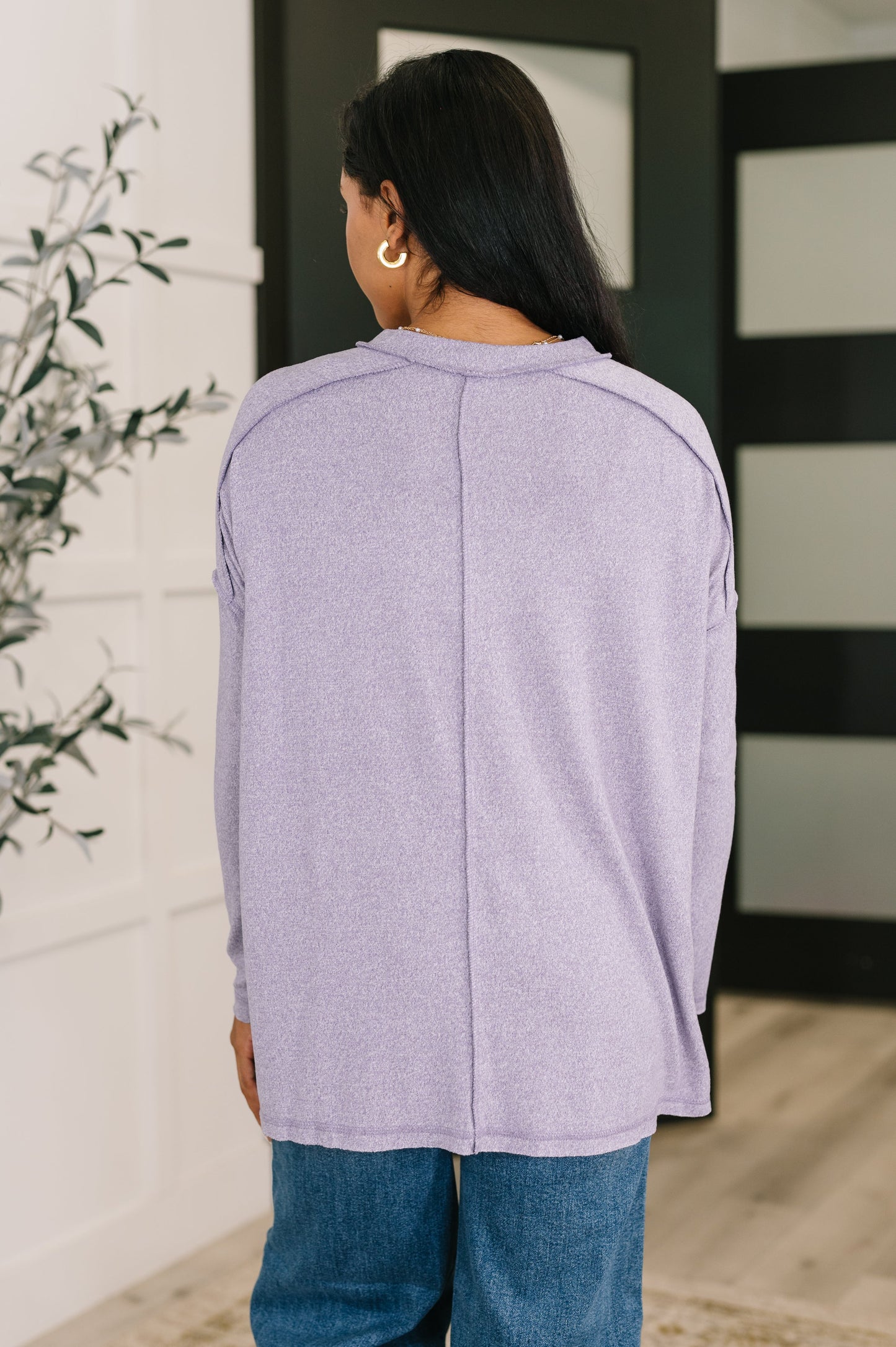 Mellow Mood Heathered Pullover | Lavender