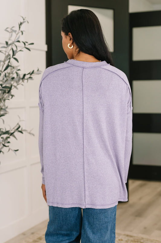 Mellow Mood Heathered Pullover | Lavender