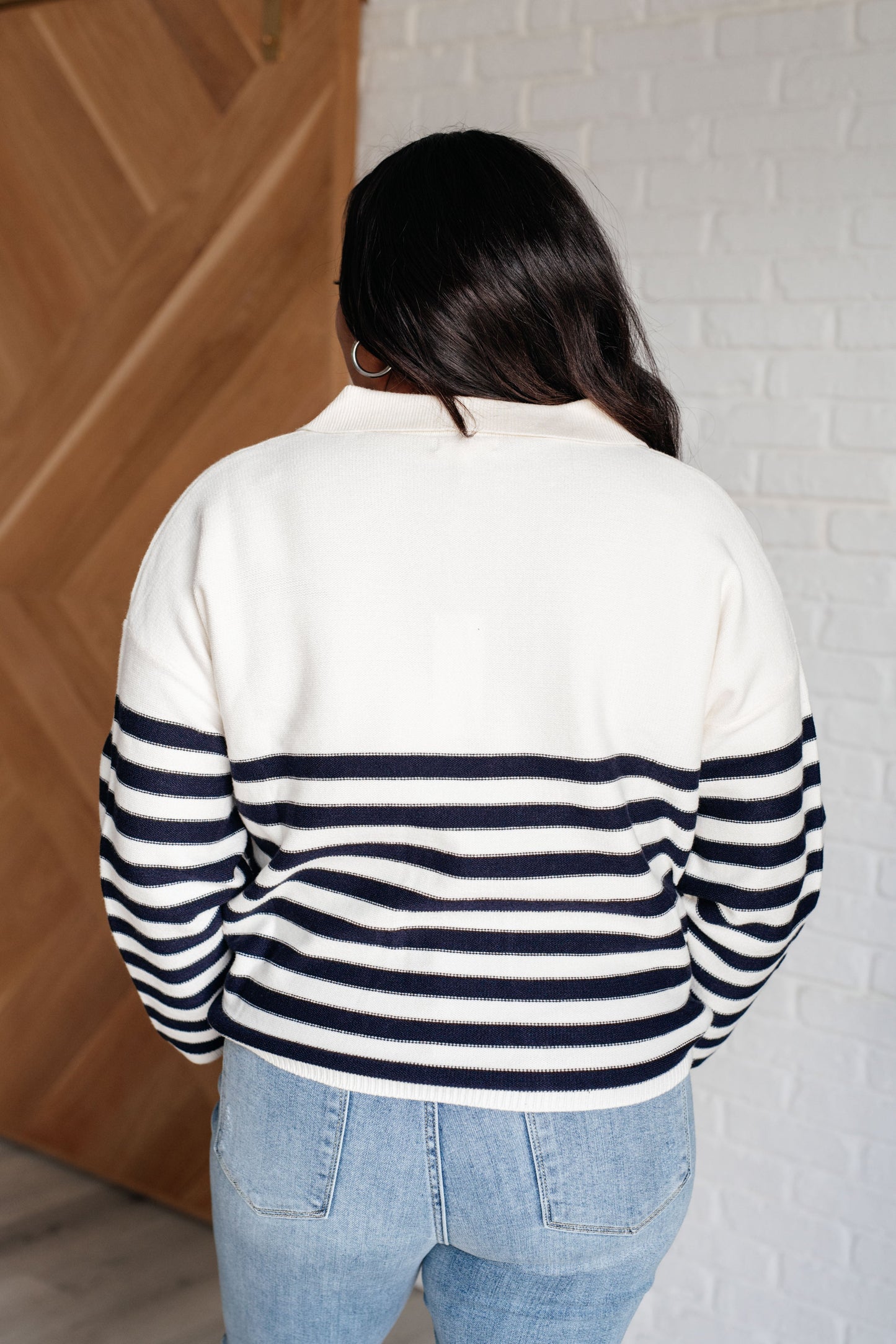 Memorable Moments Striped Sweater | White