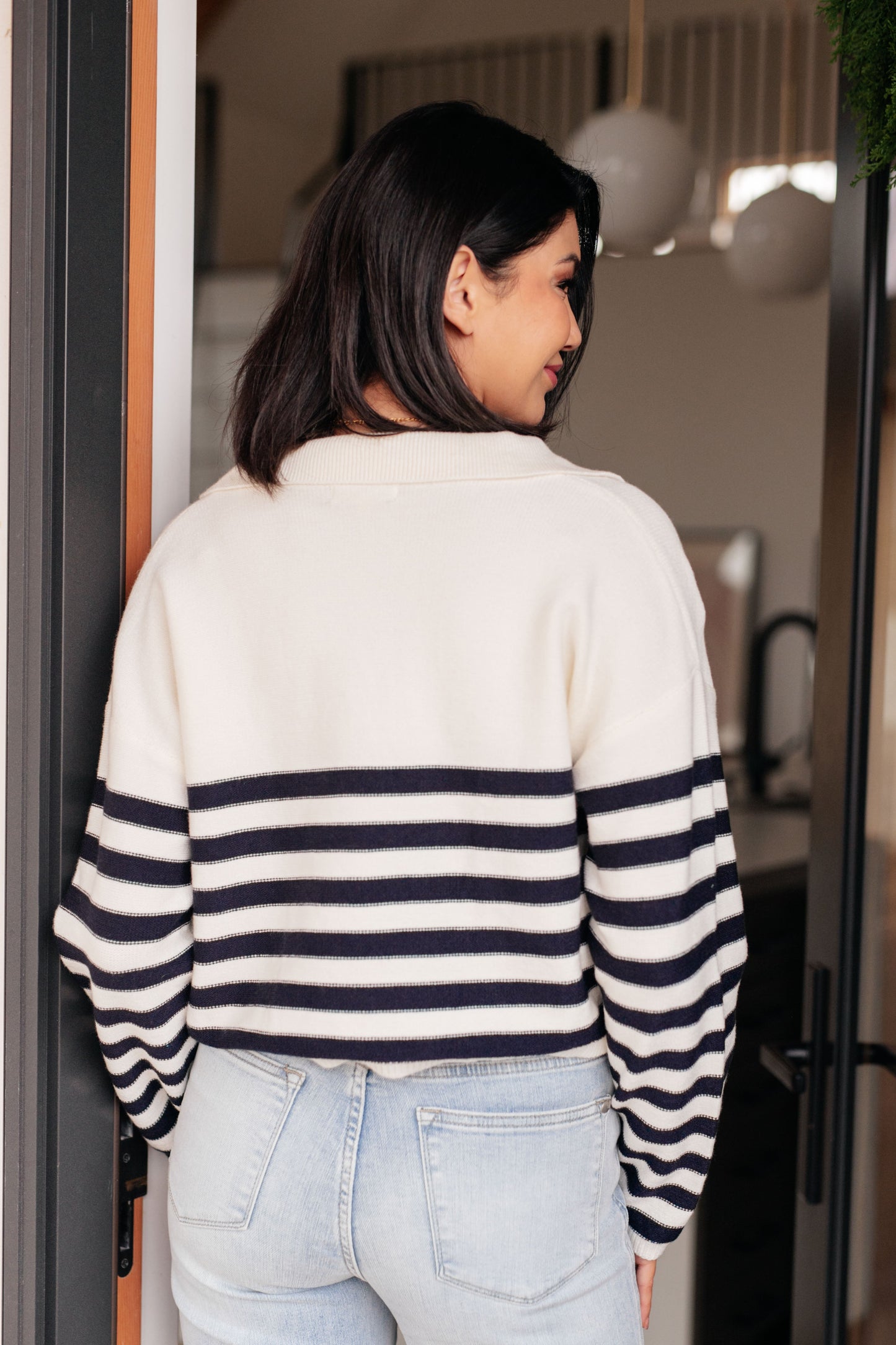 Memorable Moments Striped Sweater | White