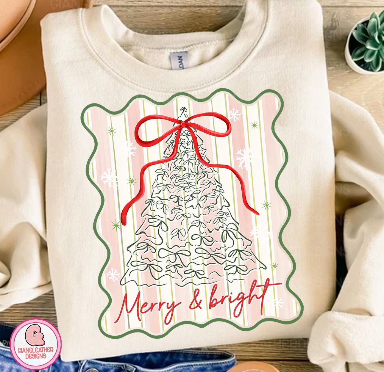 Merry & Bright Tree Graphic Tee or Sweatshirt