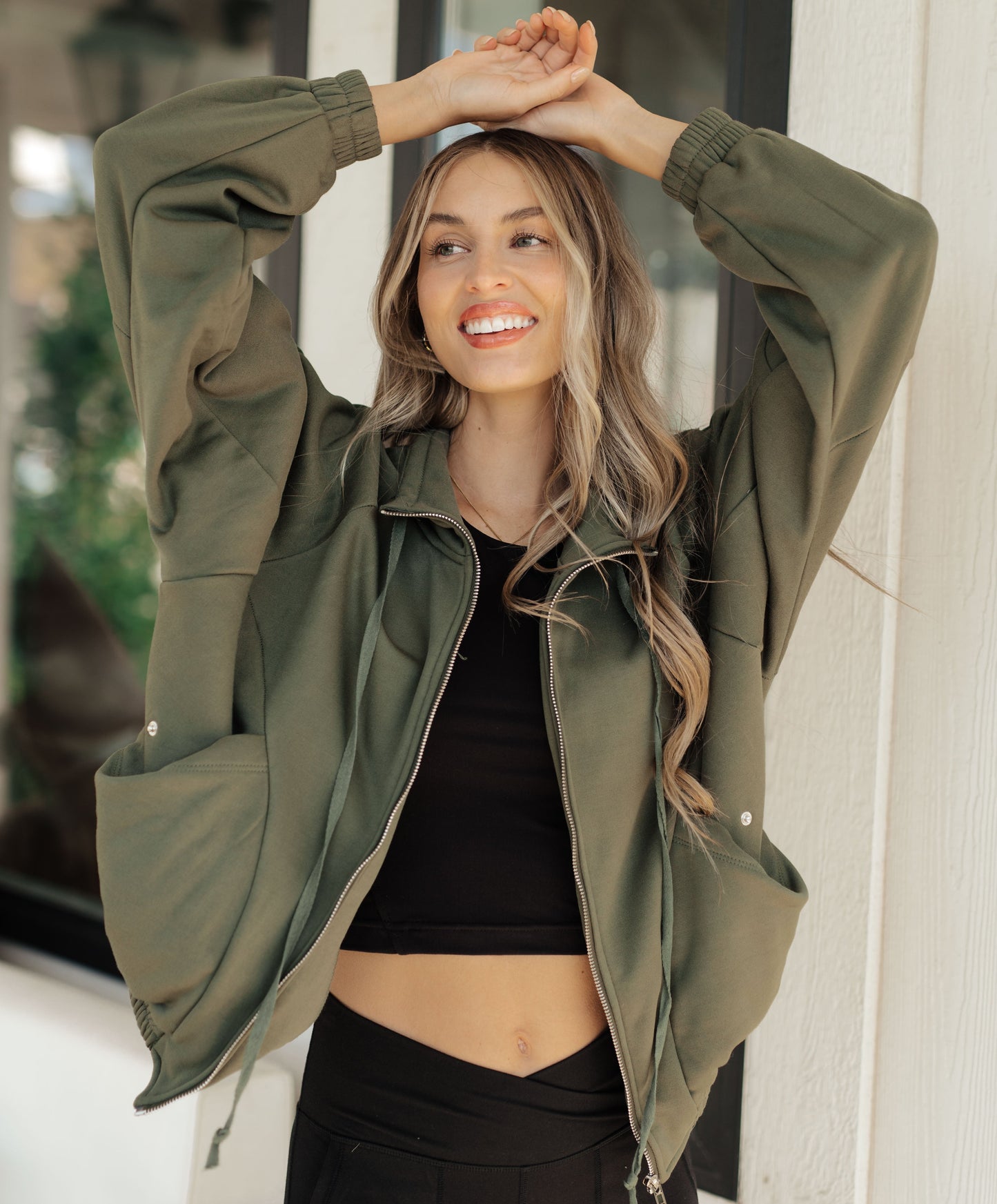 Miss You More Zip-Up Sweatshirt