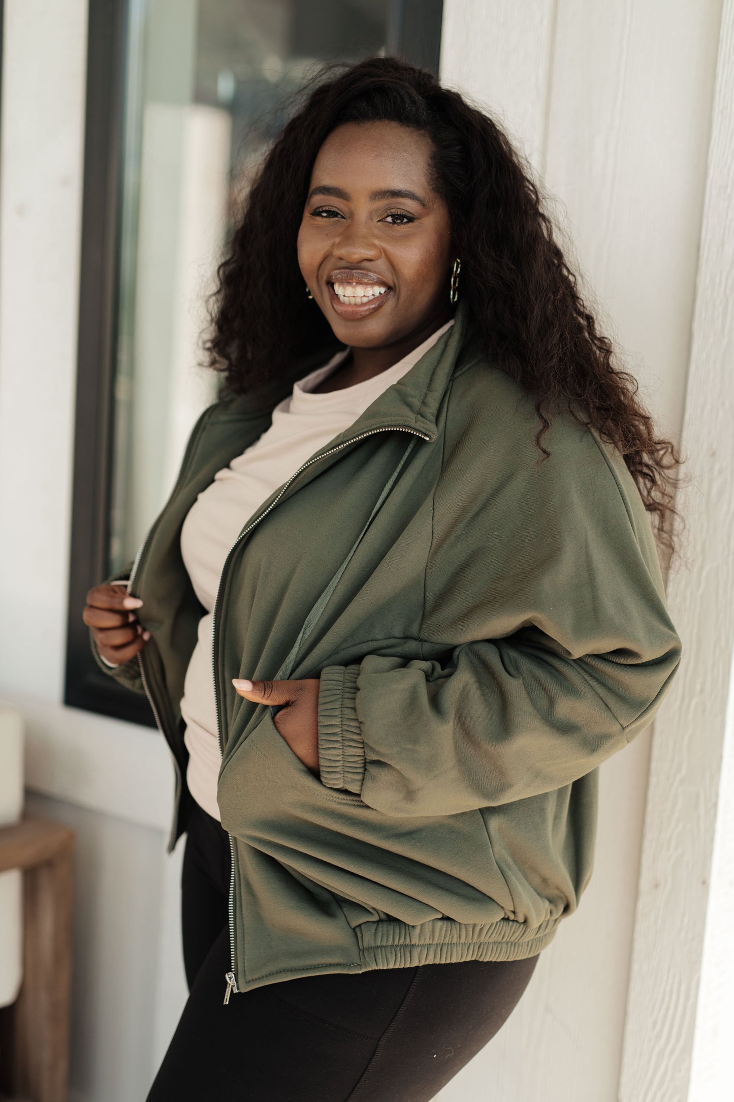 Miss You More Zip-Up Sweatshirt