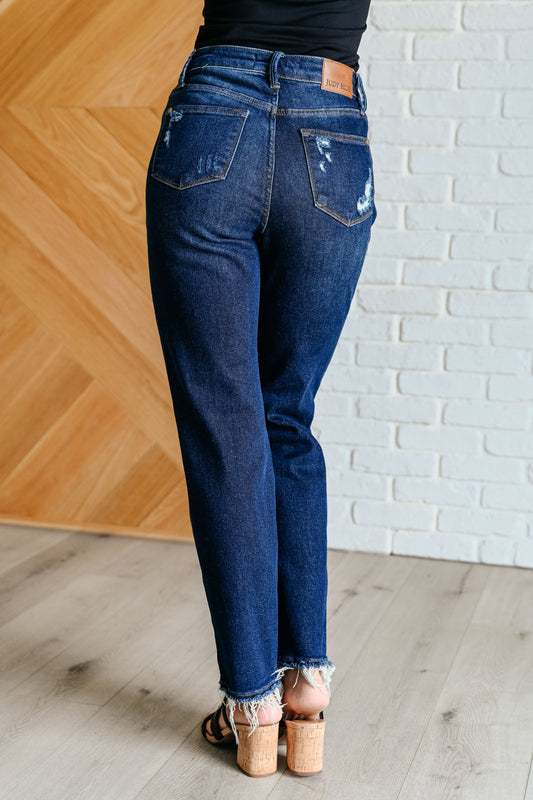 Montana High-Rise Rigid Magic Distressed Straight Jeans | Judy Blue