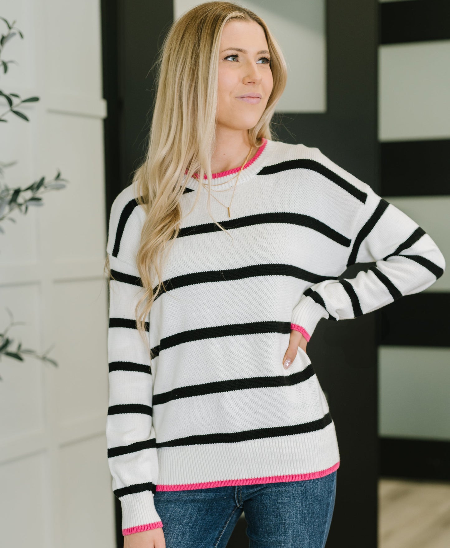 Much to My Relief Striped Sweater