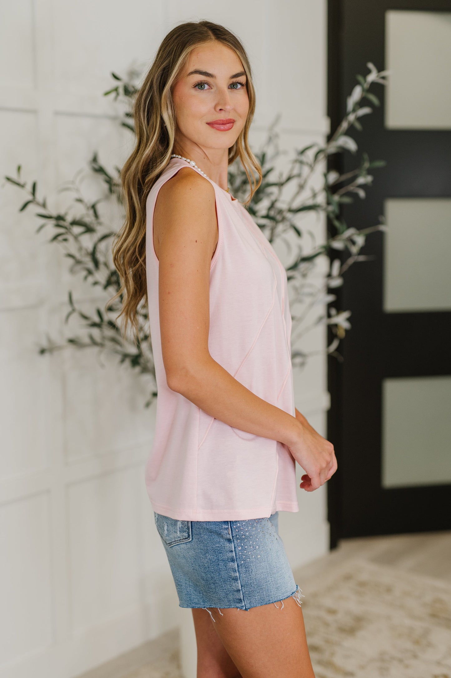 New Normal Sleeveless Top | Pink