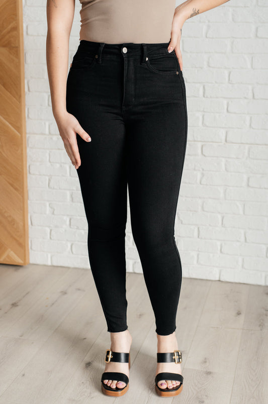 Nicole Tummy Control Skinny Jeans | Black | Judy Blue