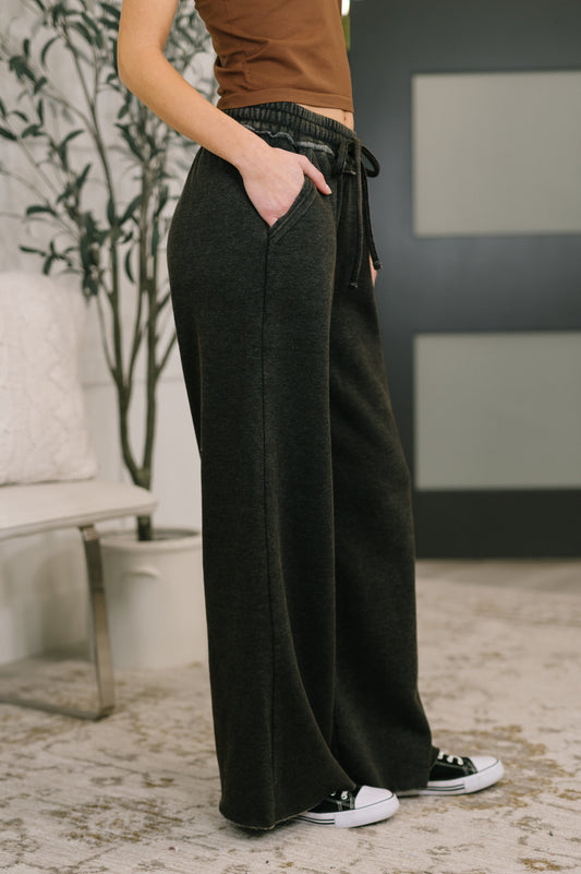 Nights Like This Palazzo Sweatpants | Ash Black