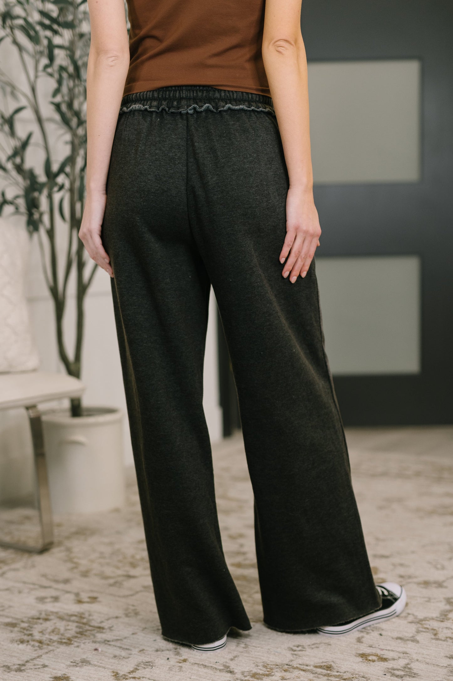 Nights Like This Palazzo Sweatpants | Ash Black