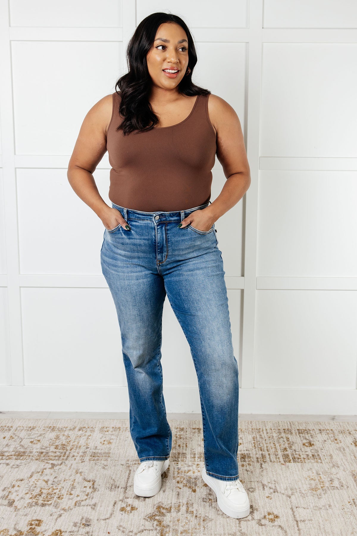 Nivea Vintage Wash Thermal Straight Jeans | Judy Blue