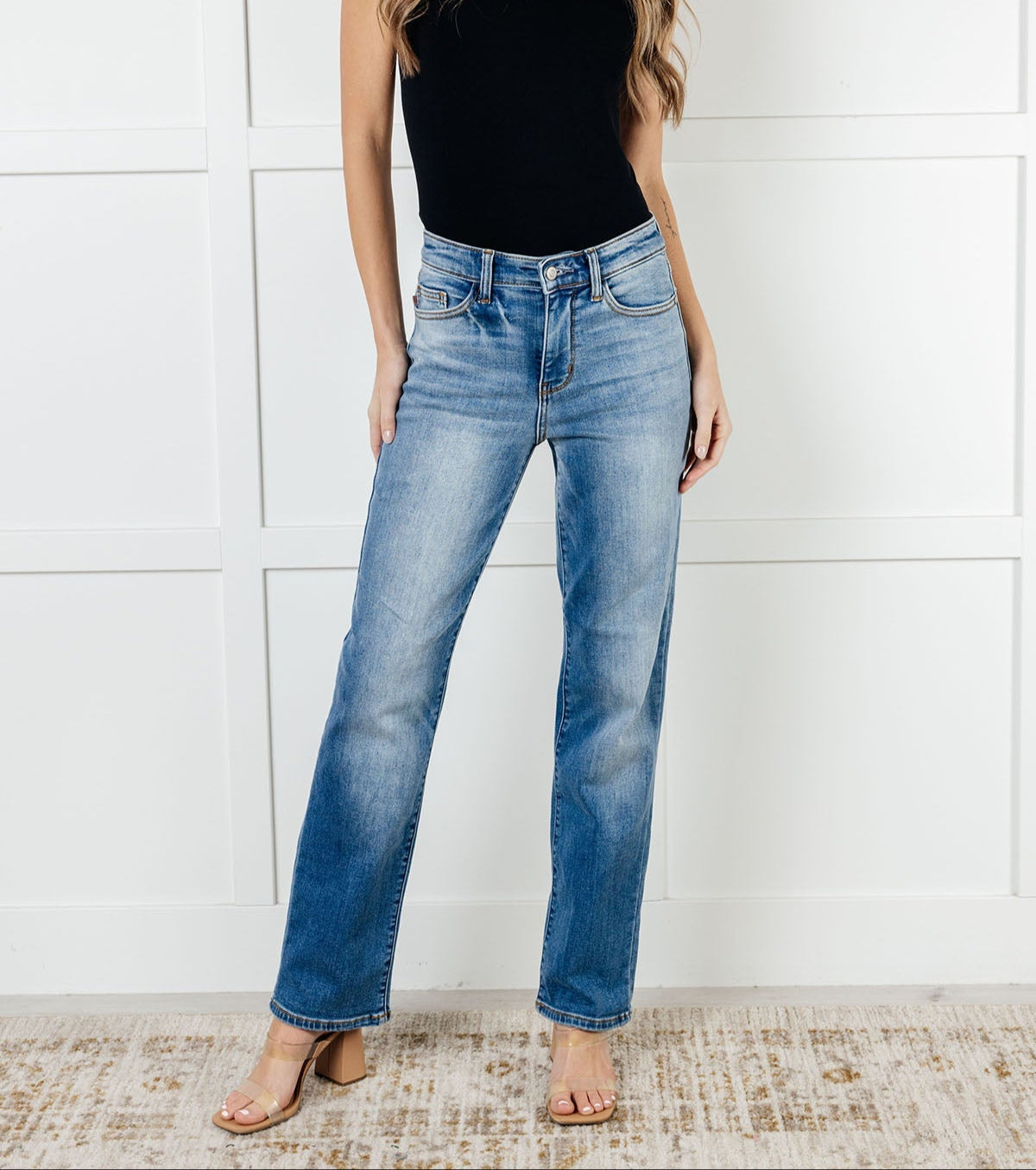 Nivea Vintage Wash Thermal Straight Jeans | Judy Blue