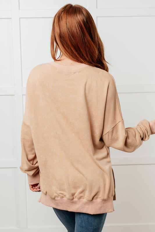 No Plain Jane Oversized Sweatshirt | Khaki