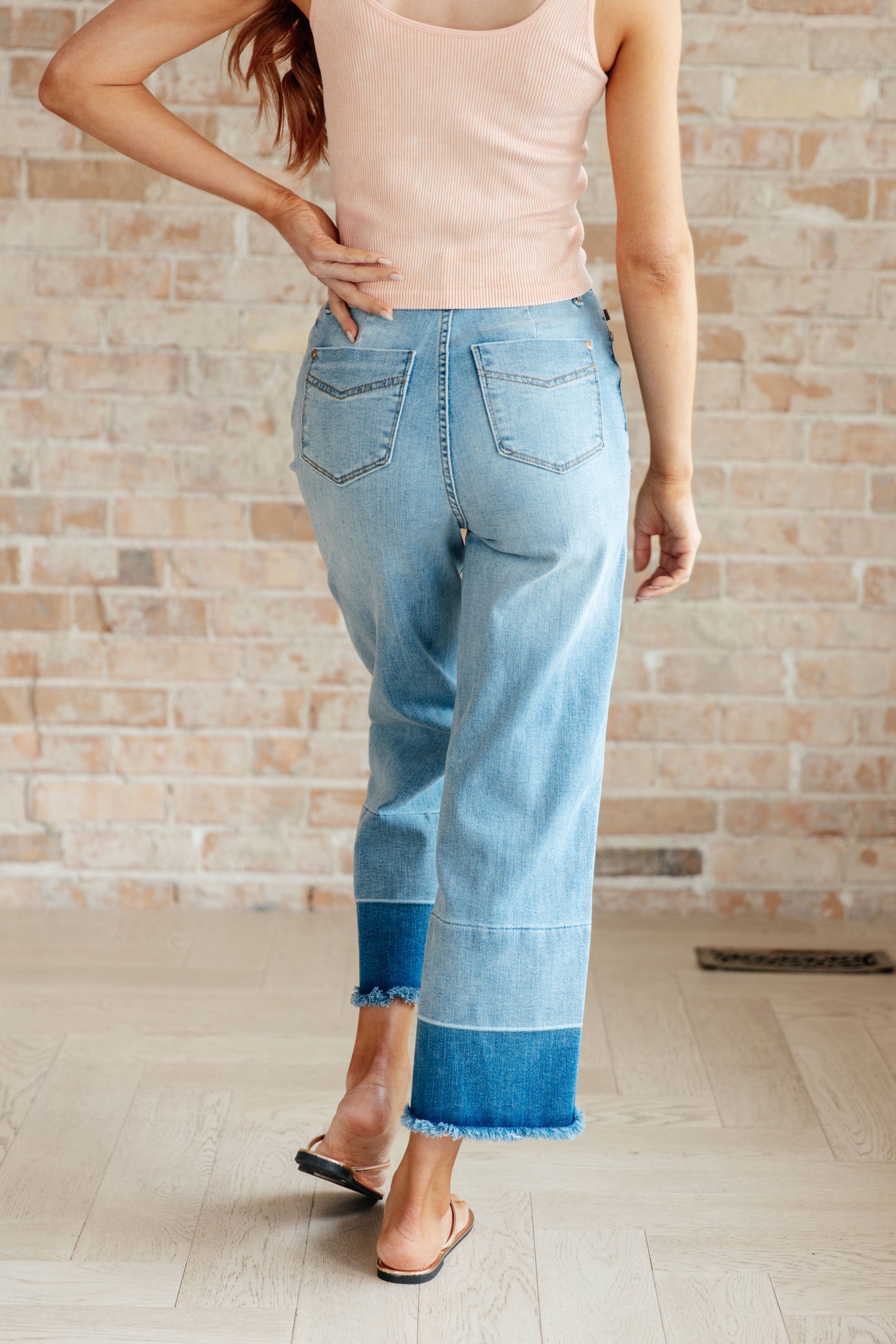 Olivia High-Rise Wide Leg Crop Jeans | Judy Blue