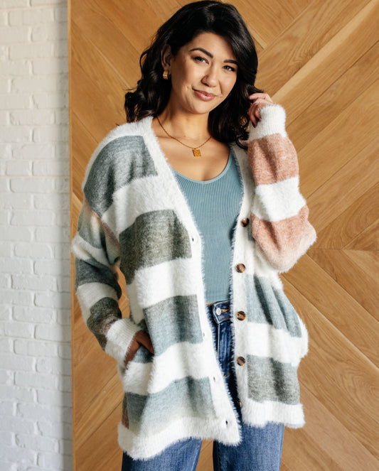 Ombre Feelings Striped Cardigan