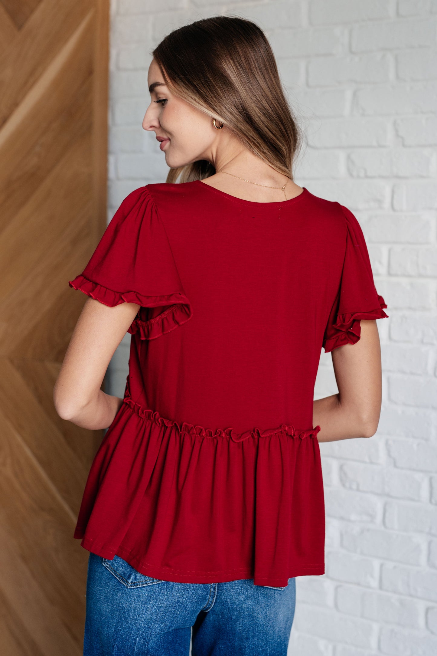 One Day Soon Ruffle Top