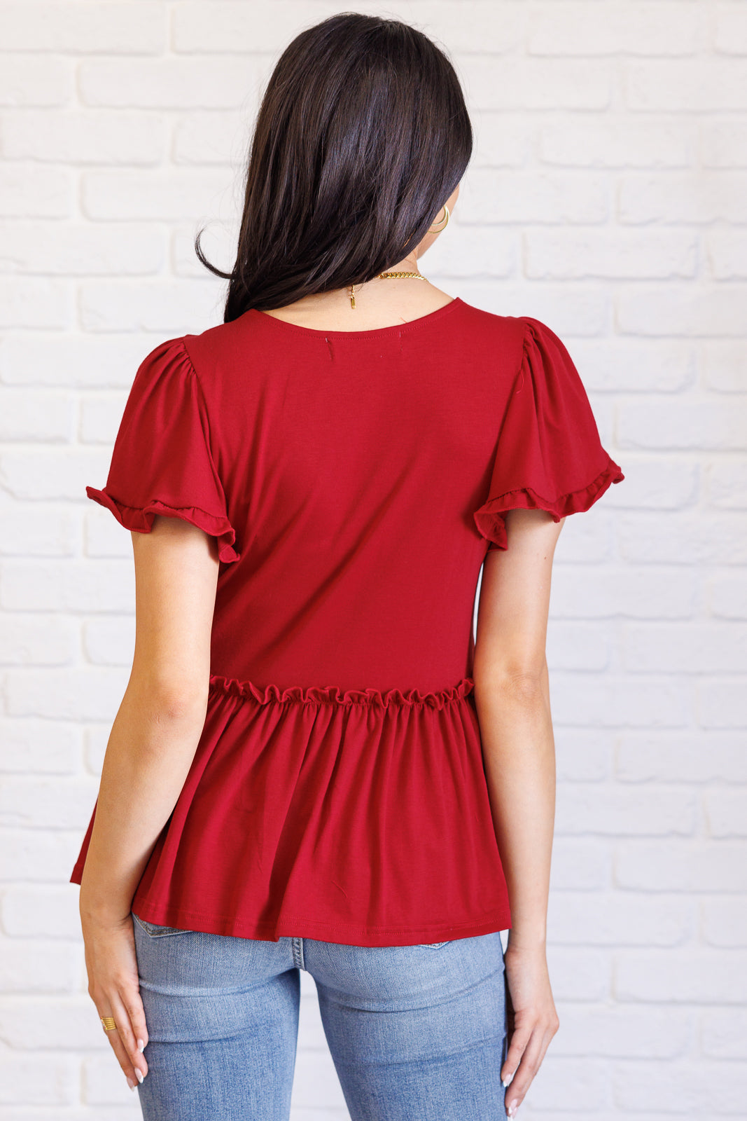 One Day Soon Ruffle Top