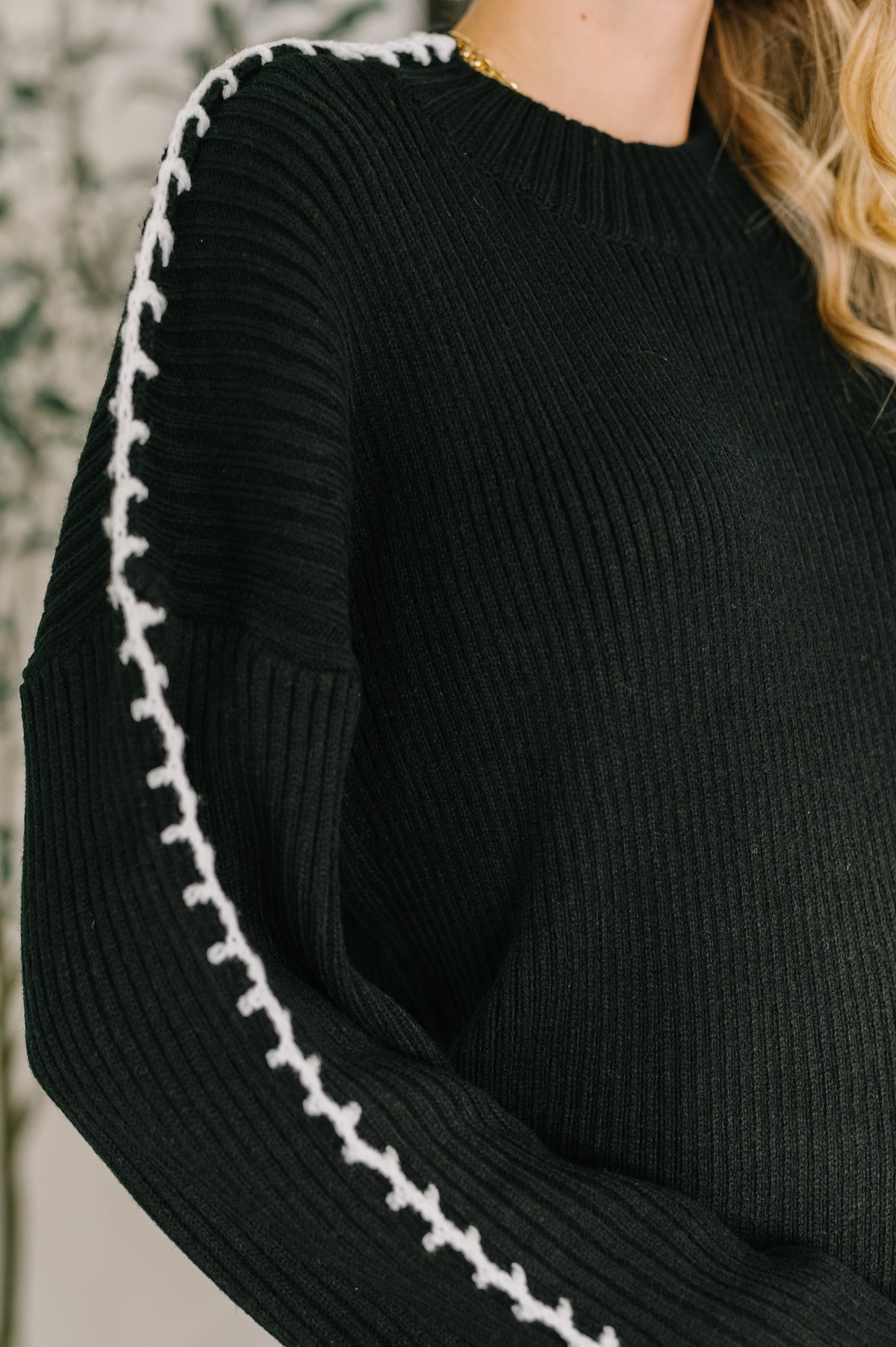 One Stitch at a Time Pullover | Black