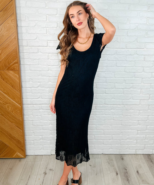 On the Town Lace Dress | Black