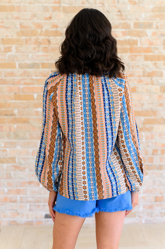 Open Sky Boho Tunic | Navy Mauve