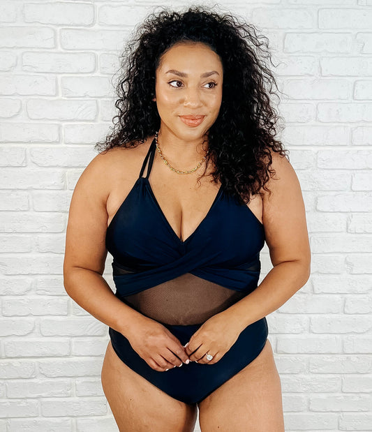 Palma Mesh Halter Swimsuit