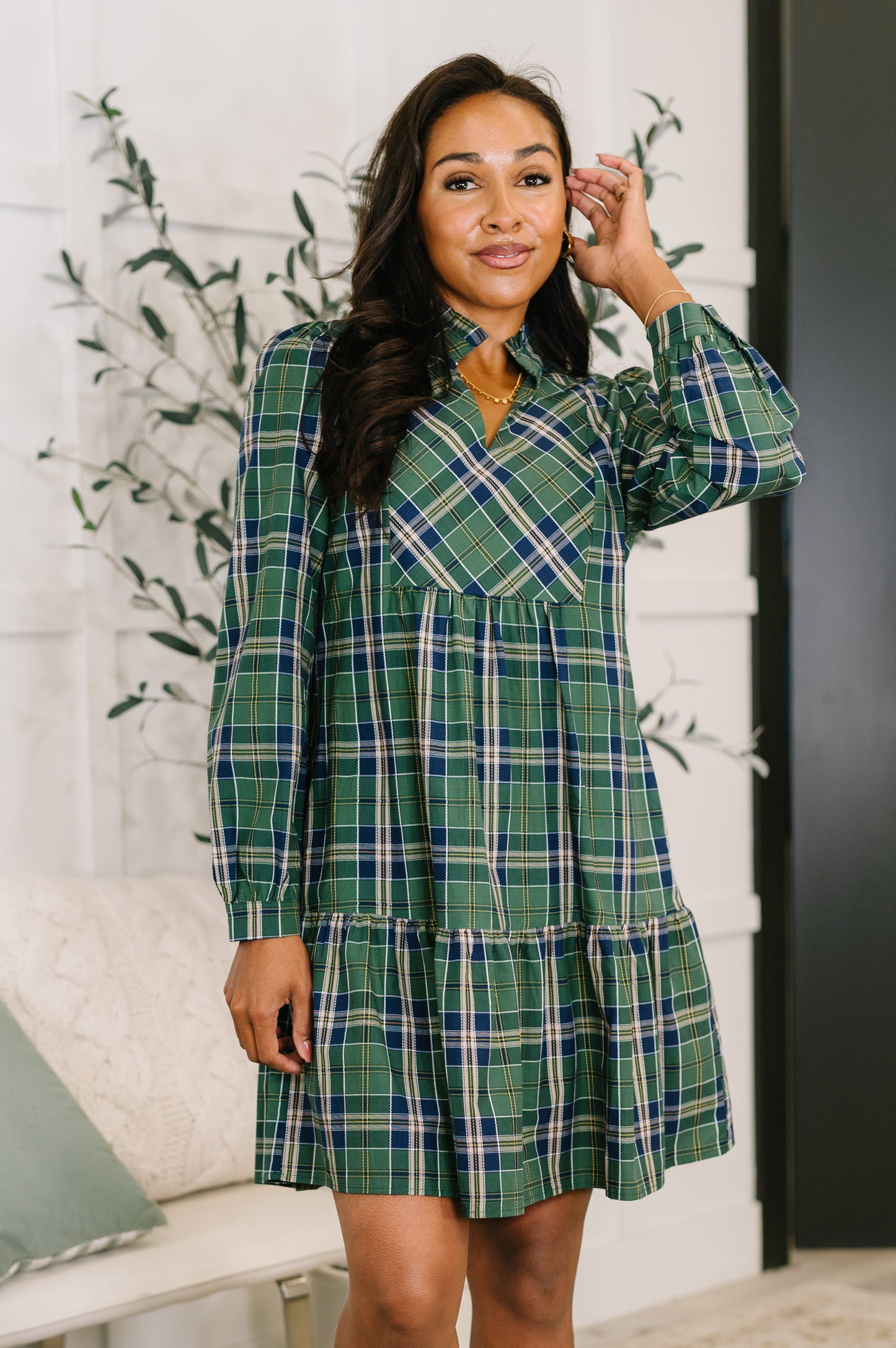 Plaid Perspective Dress