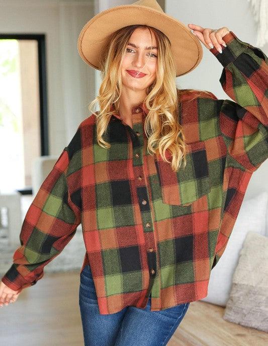 Rock'n Plaid Oversized Top