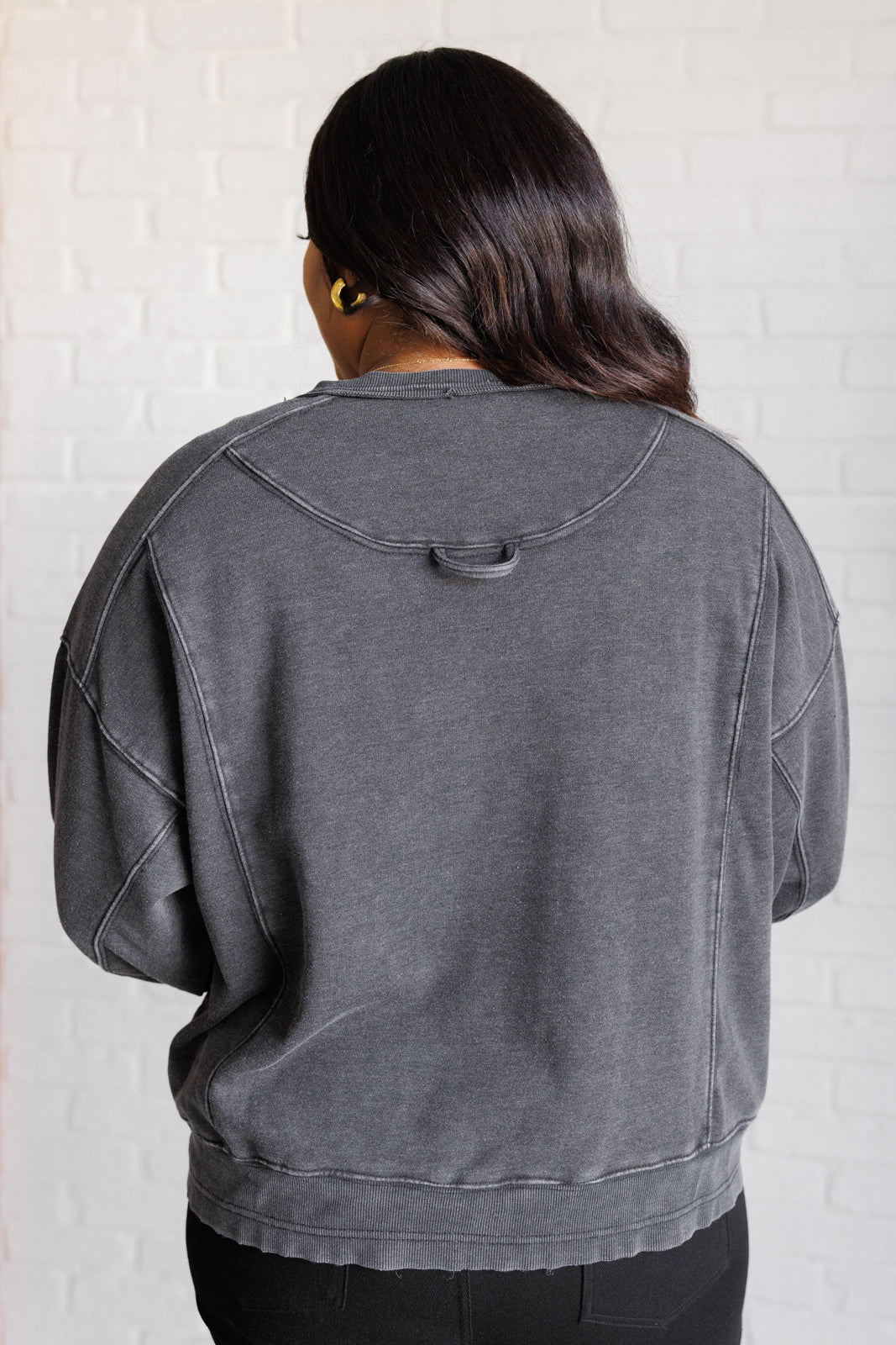 Quick Fix Mineral Wash Pullover | Black