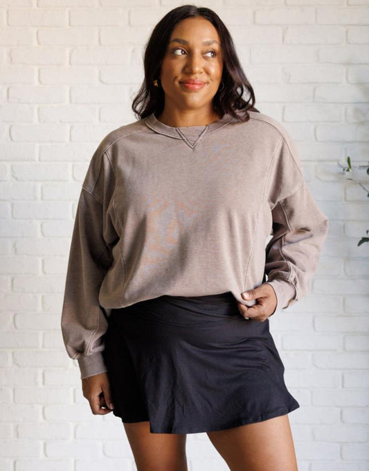 Quick Fix Mineral Wash Pullover | Mocha