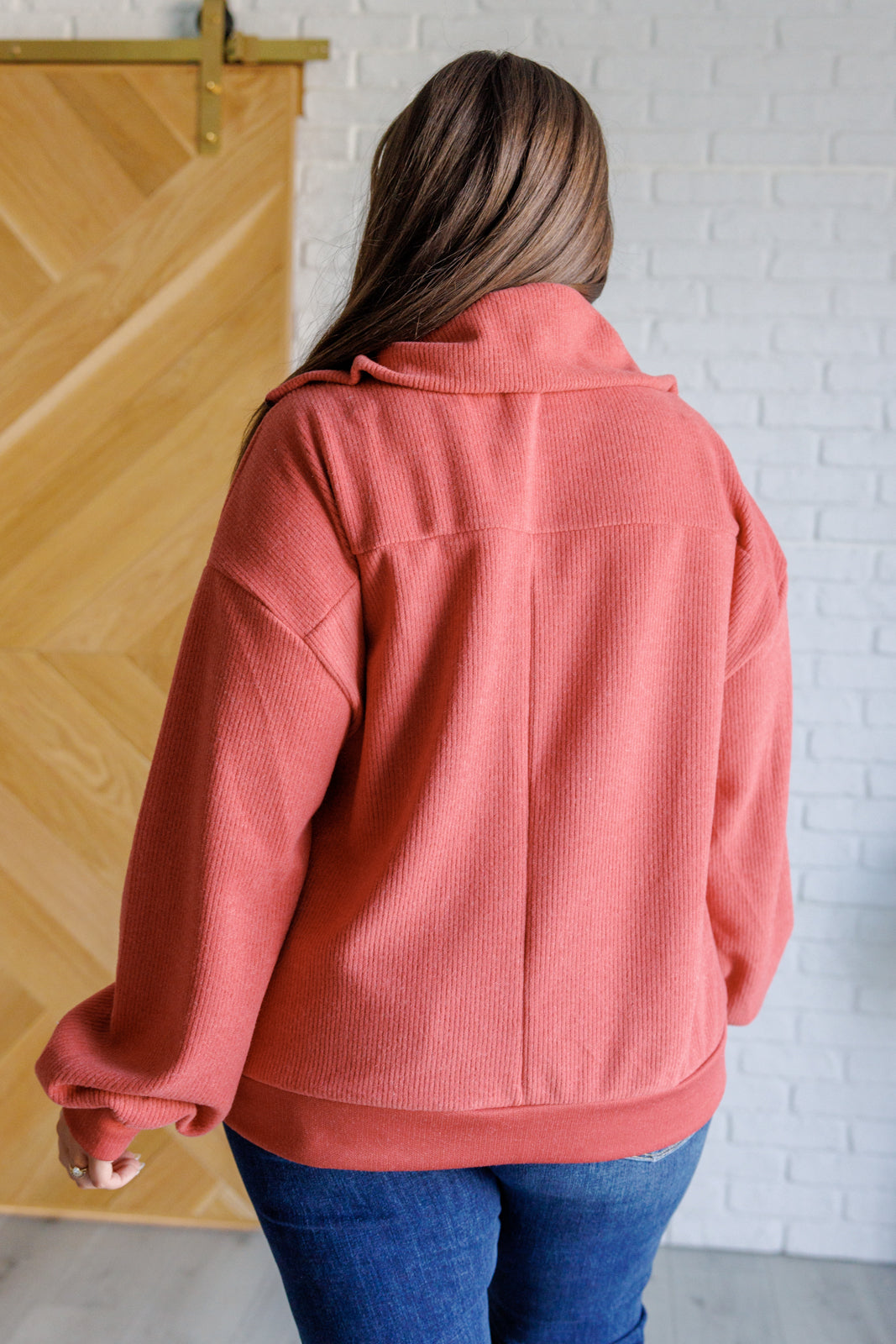 Quite the Impression Half-Zip Pullover | Rust