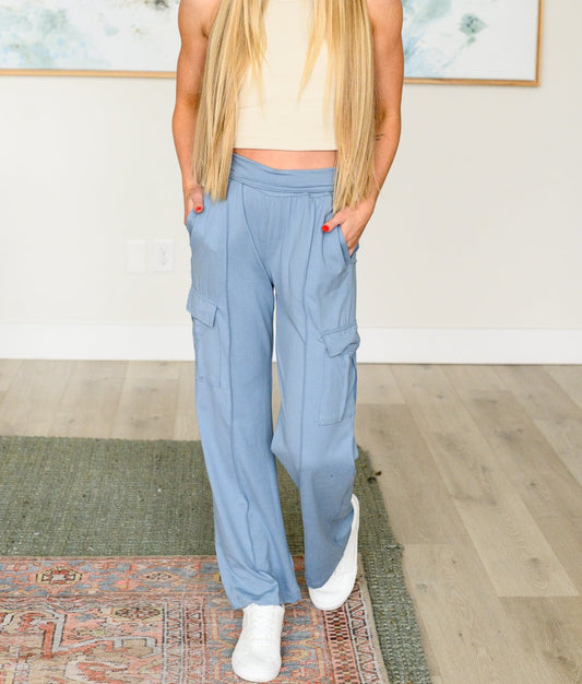 Race to Relax Cargo Pants | Chambray