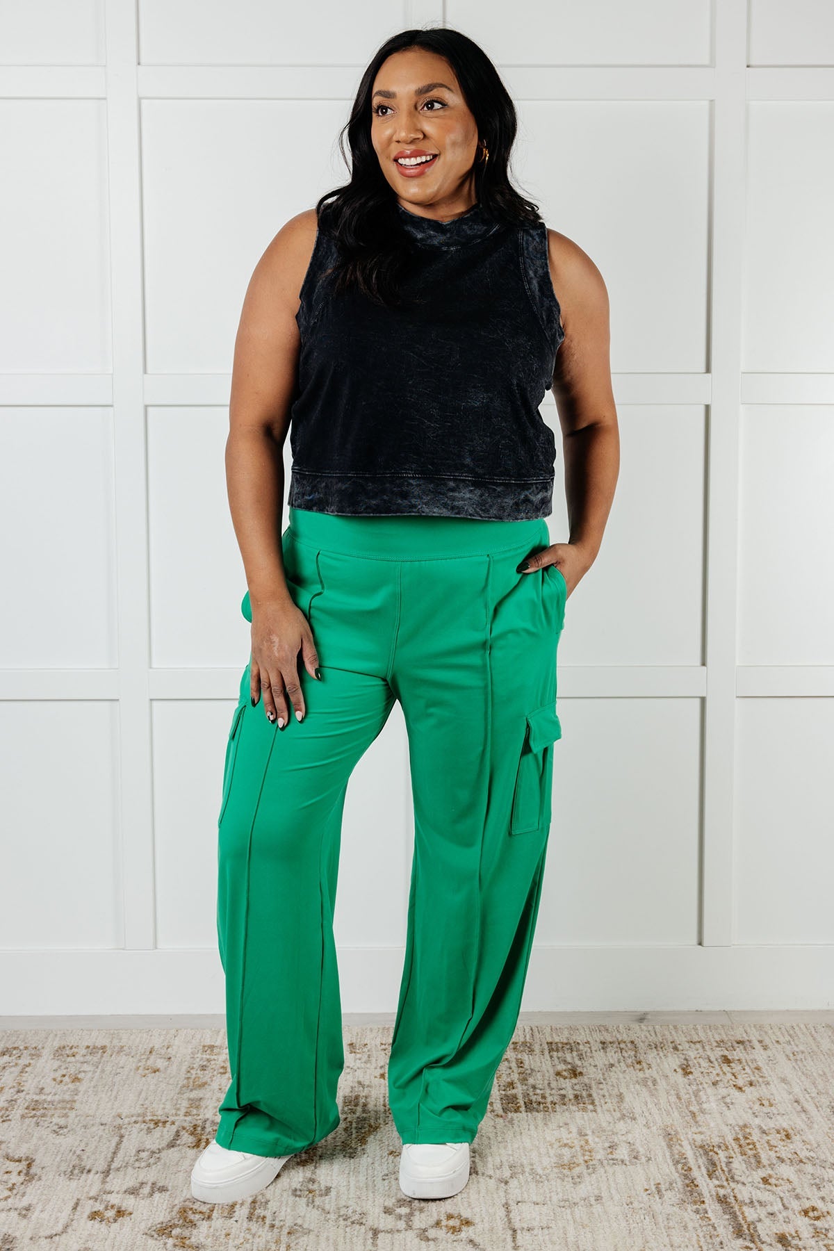 Race to Relax Cargo Pants | Emerald Green