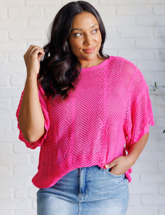 Rather Eventful Open Knit Top