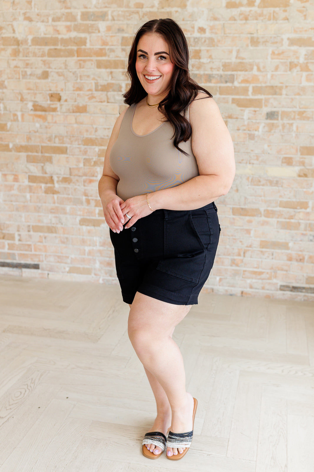 Reagan High-Rise Button Shorts | Judy Blue