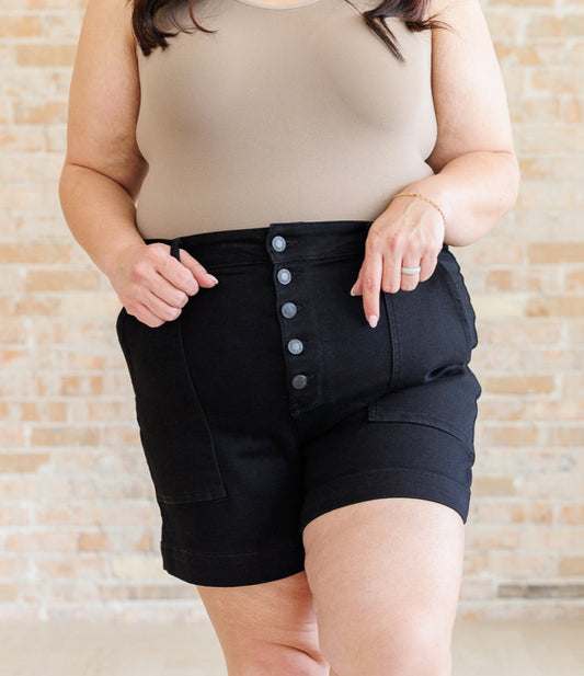 Reagan High-Rise Button Shorts | Judy Blue