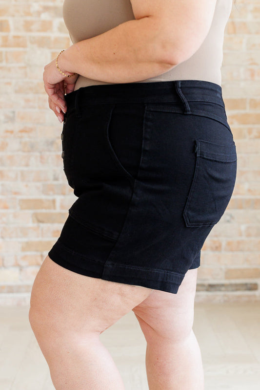 Reagan High-Rise Button Shorts | Judy Blue