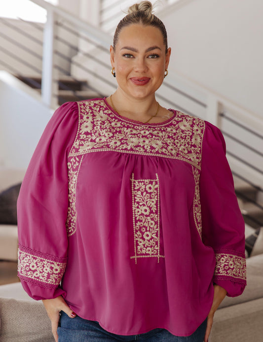 Rodeo Queen Embroidered Blouse