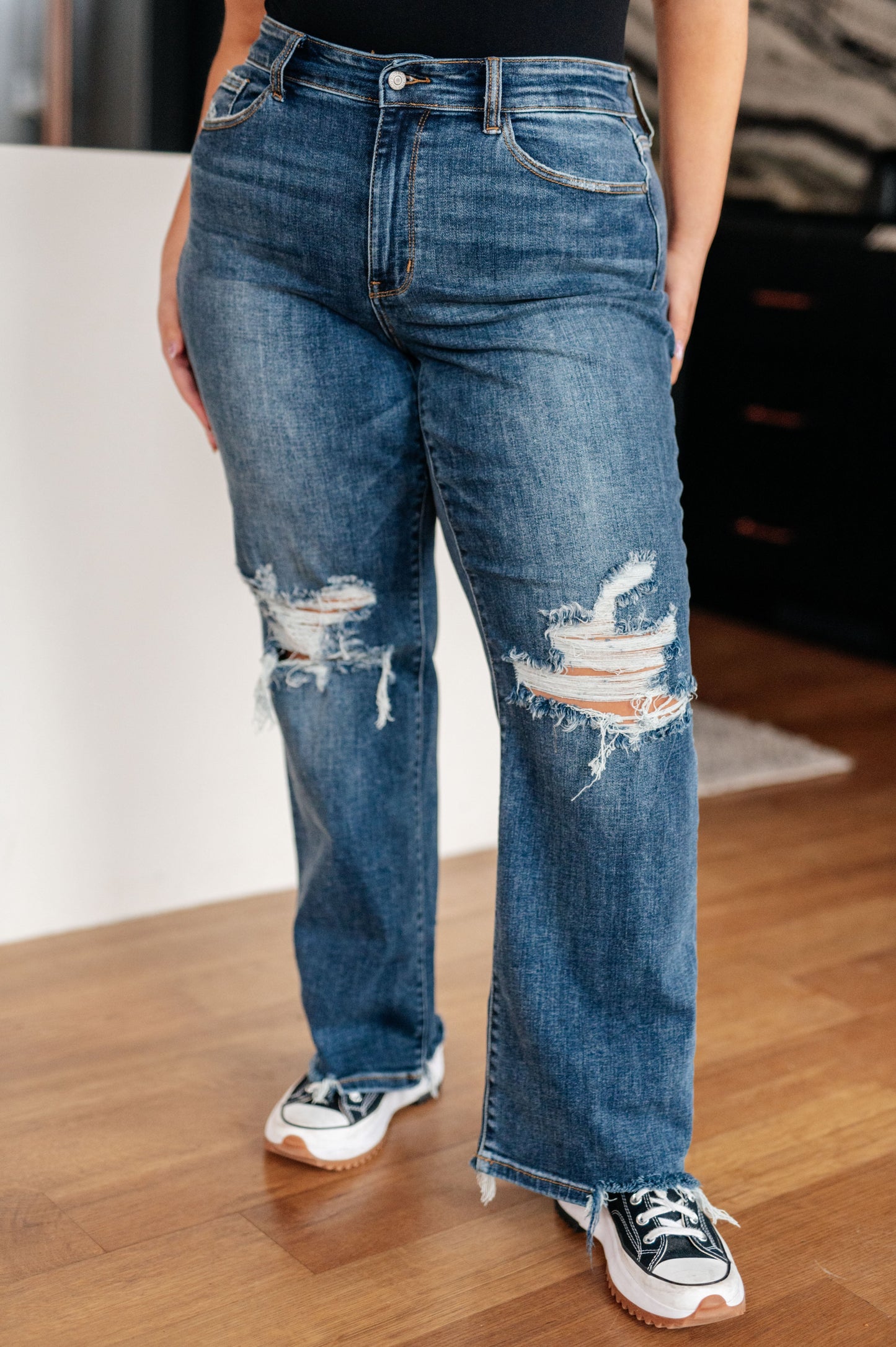 Rose High-Rise 90's Straight Jeans | Judy Blue