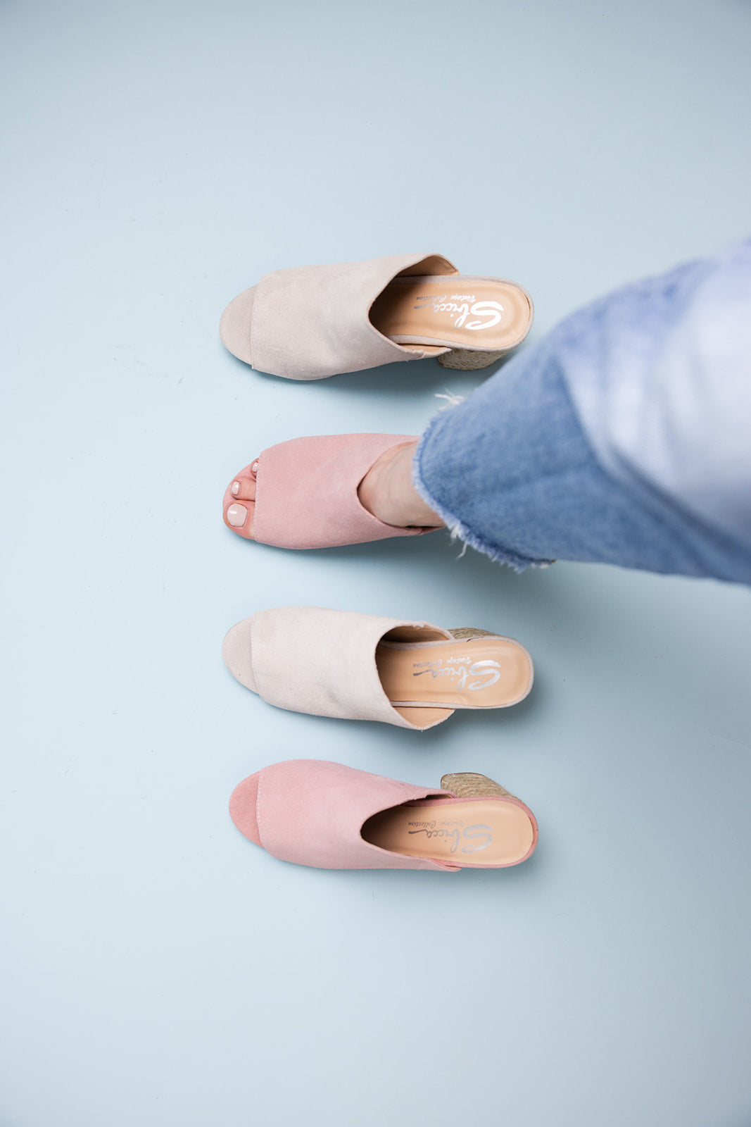 Helena Sandals | Blush Suede