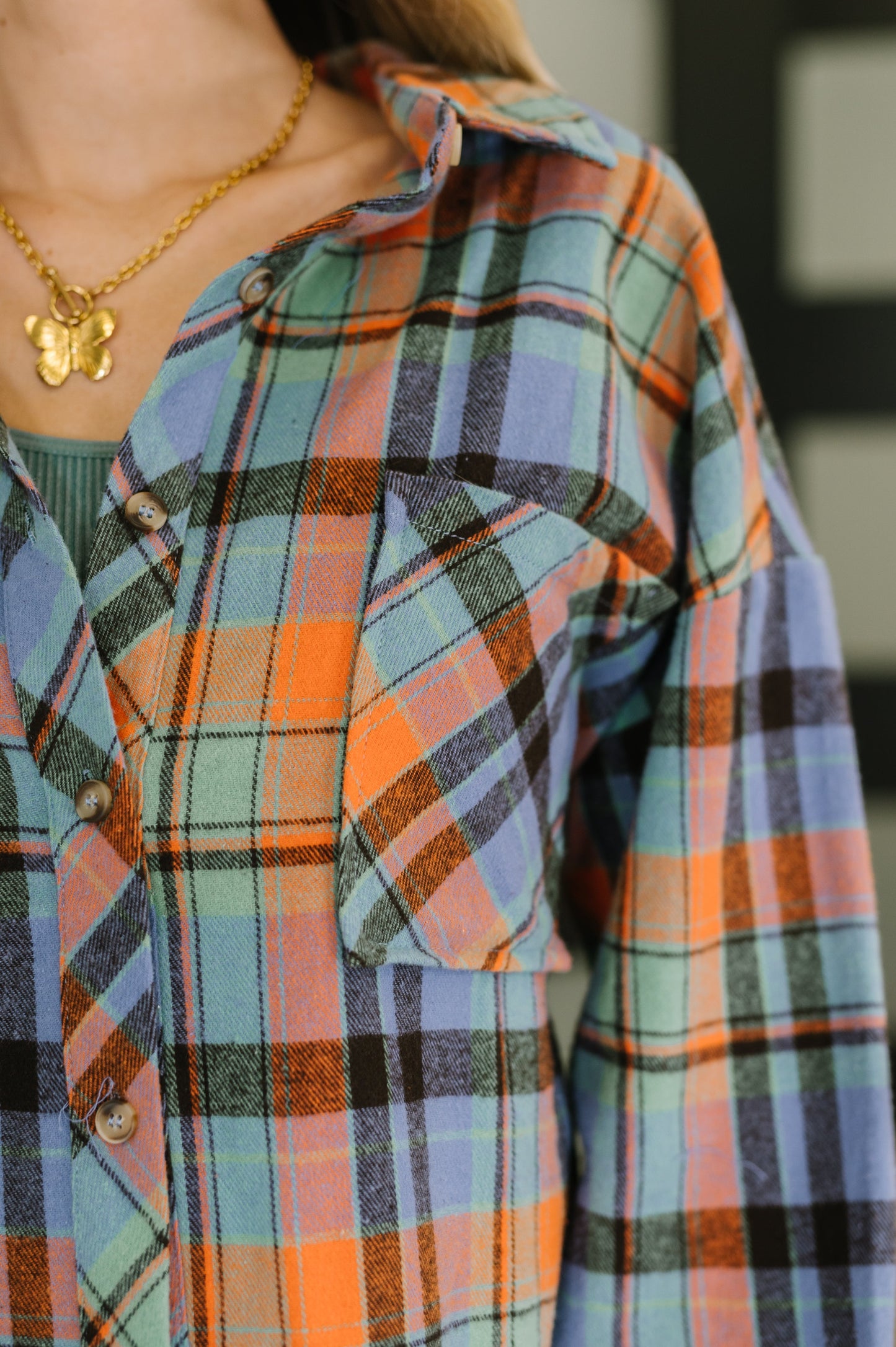 Rustic Rhythm Plaid Top