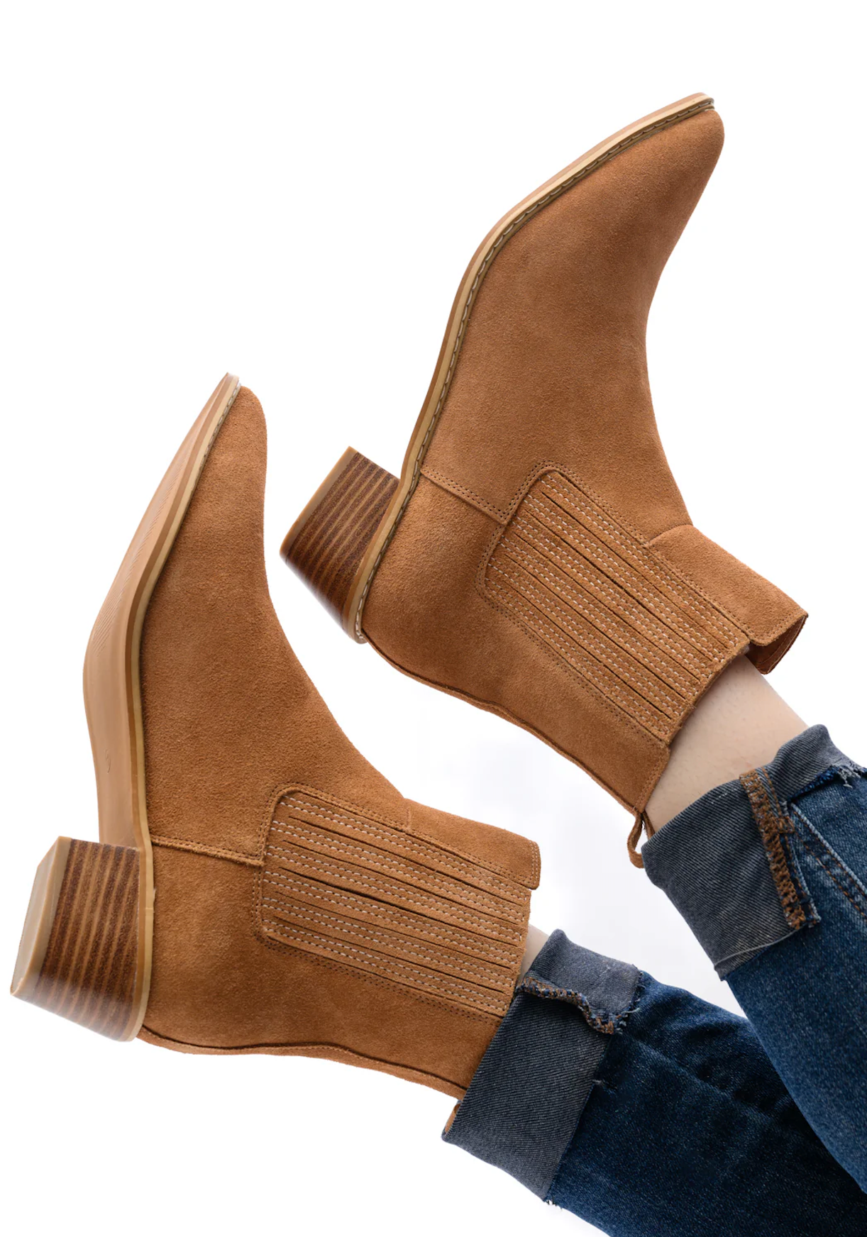 Leonor Suede Ankle Boots | Tan