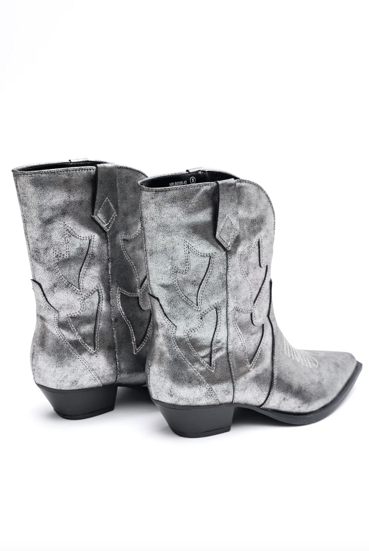 Jersey Metallic Boots | Silver