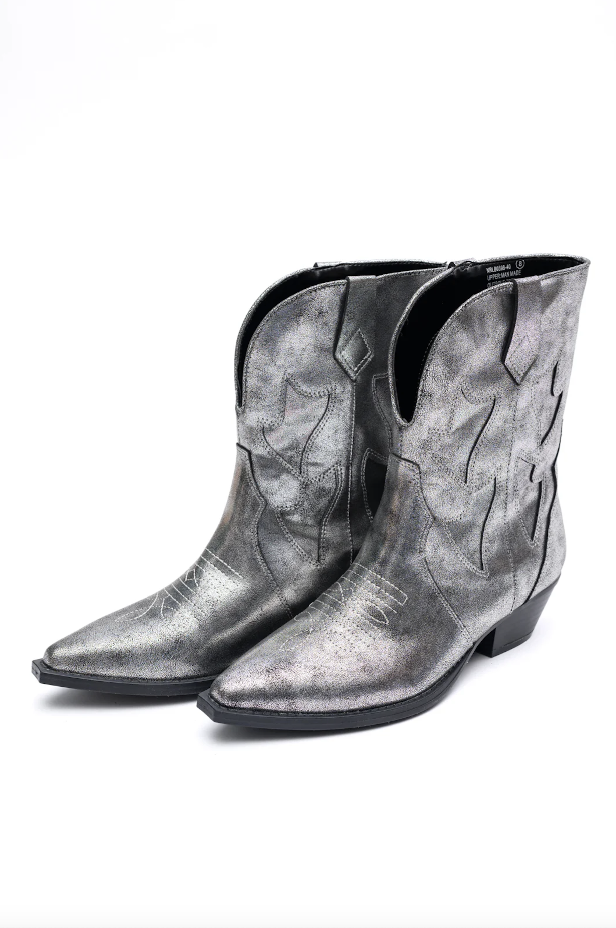 Jersey Metallic Boots | Silver