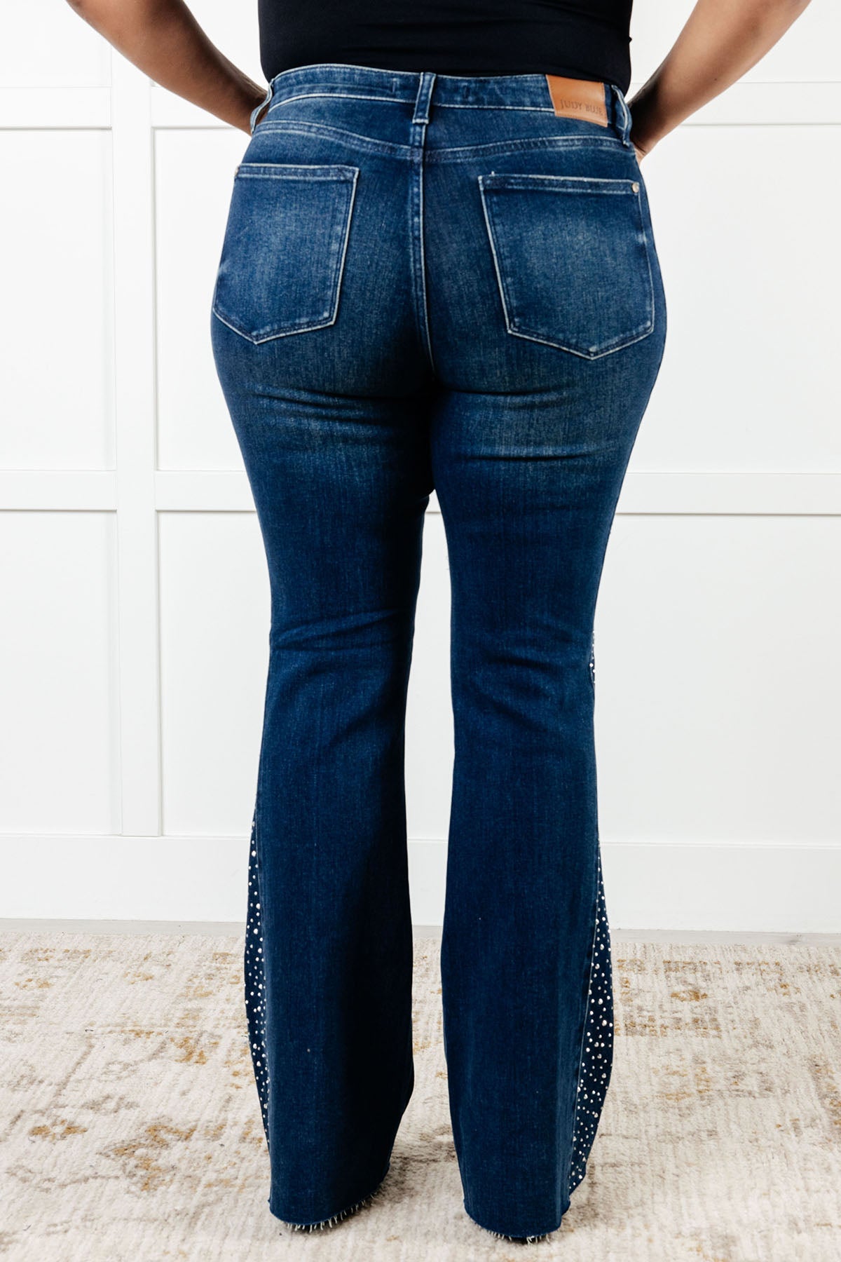 Shannon Mid-Rise Rhinestone Flare Jeans | Judy Blue