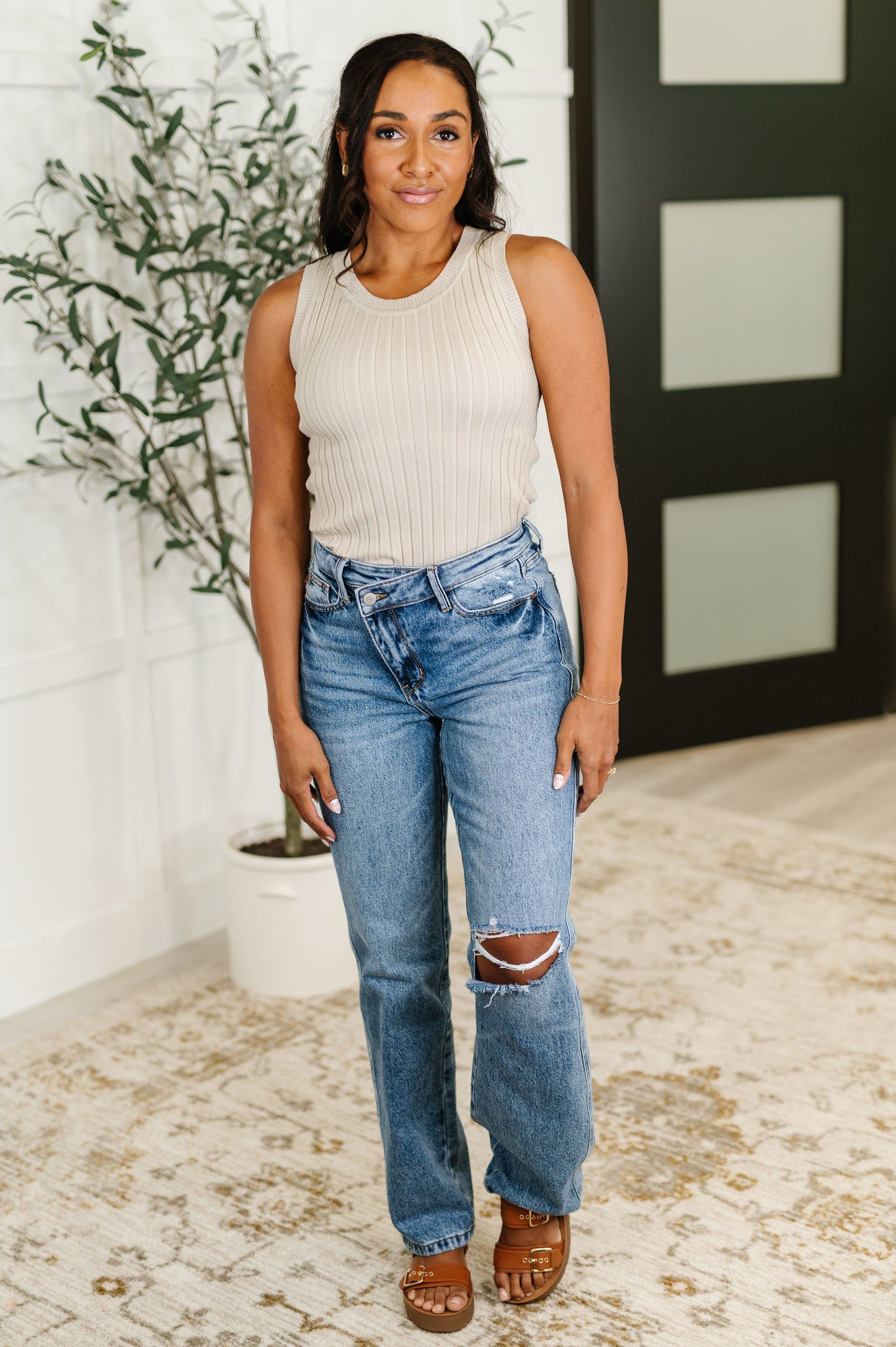 She's Exceptional Ribbed Tank Top