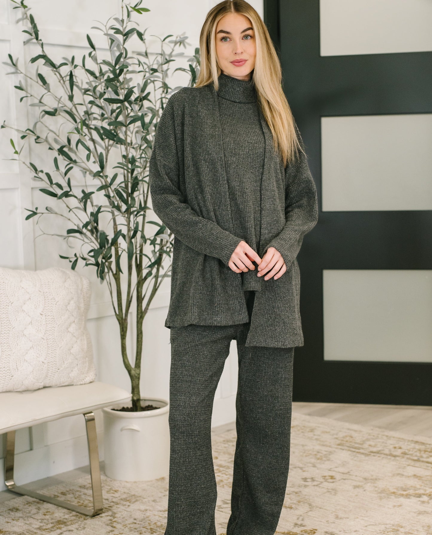 Signature Open Front Cardigan Set