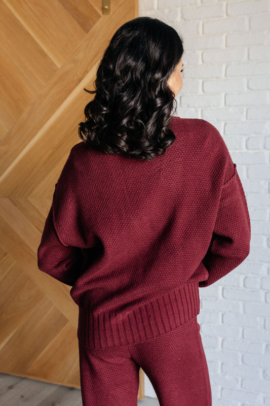 Simple Solution Knit Set | Wine