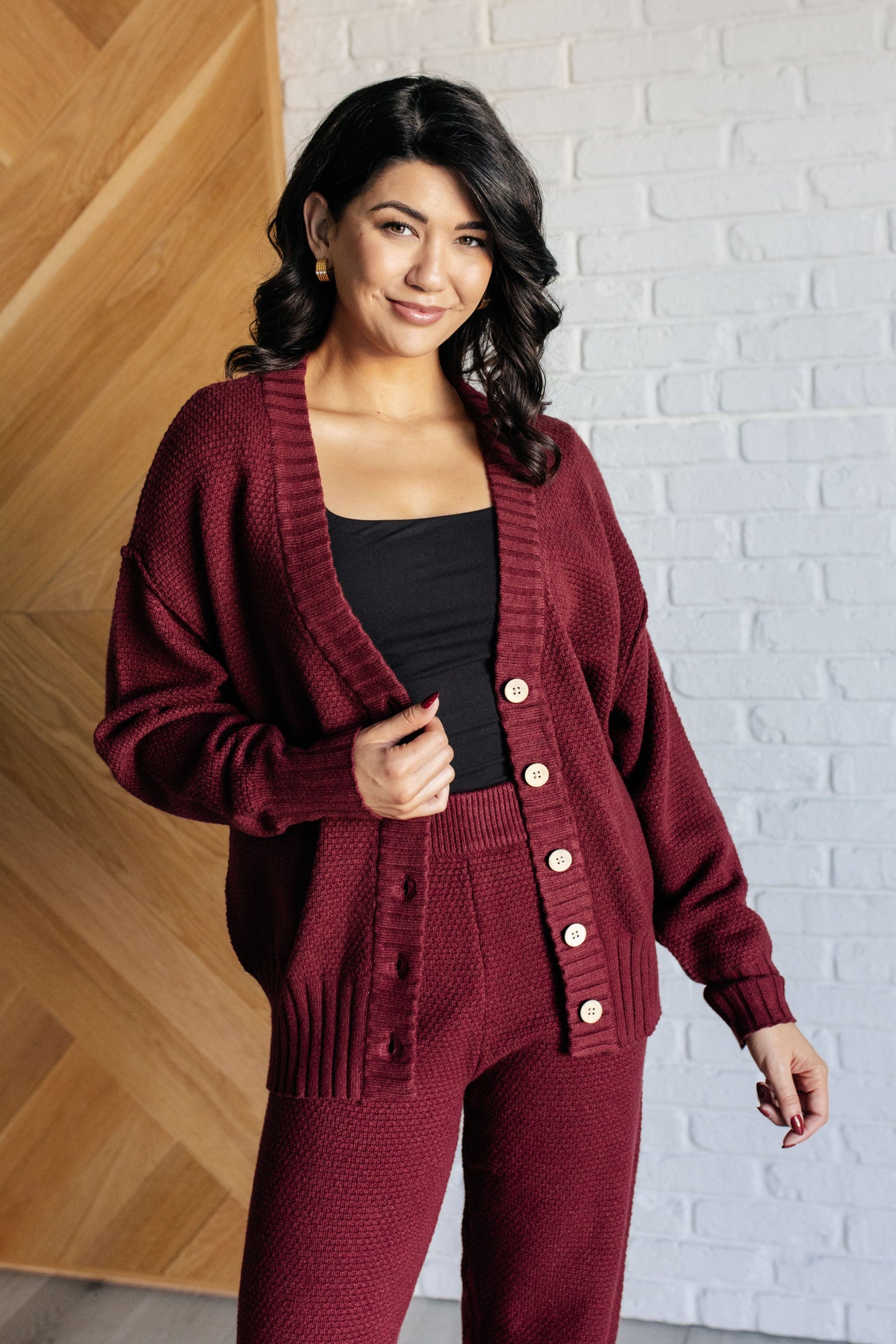 Simple Solution Knit Set | Wine