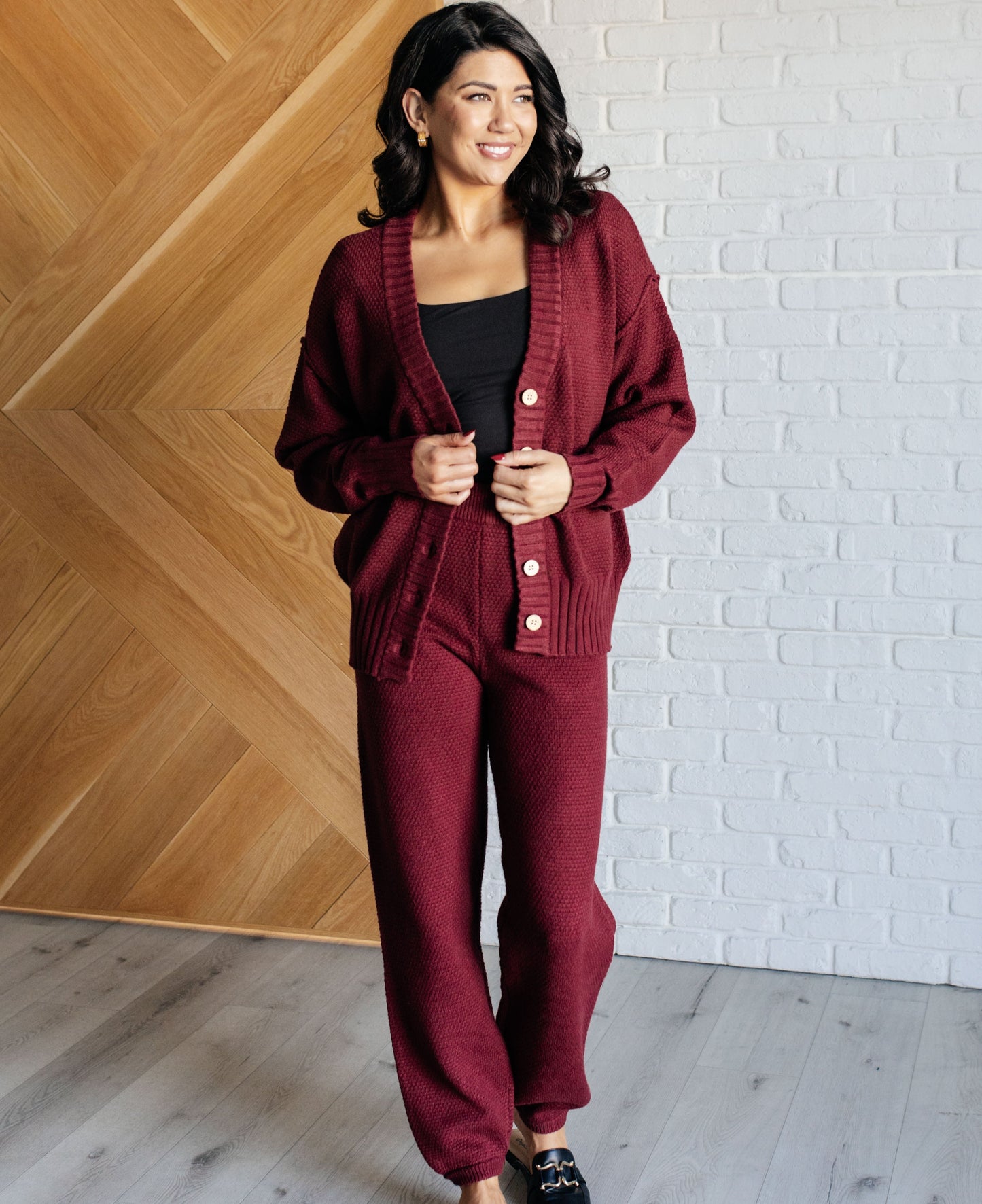 Simple Solution Knit Set | Wine