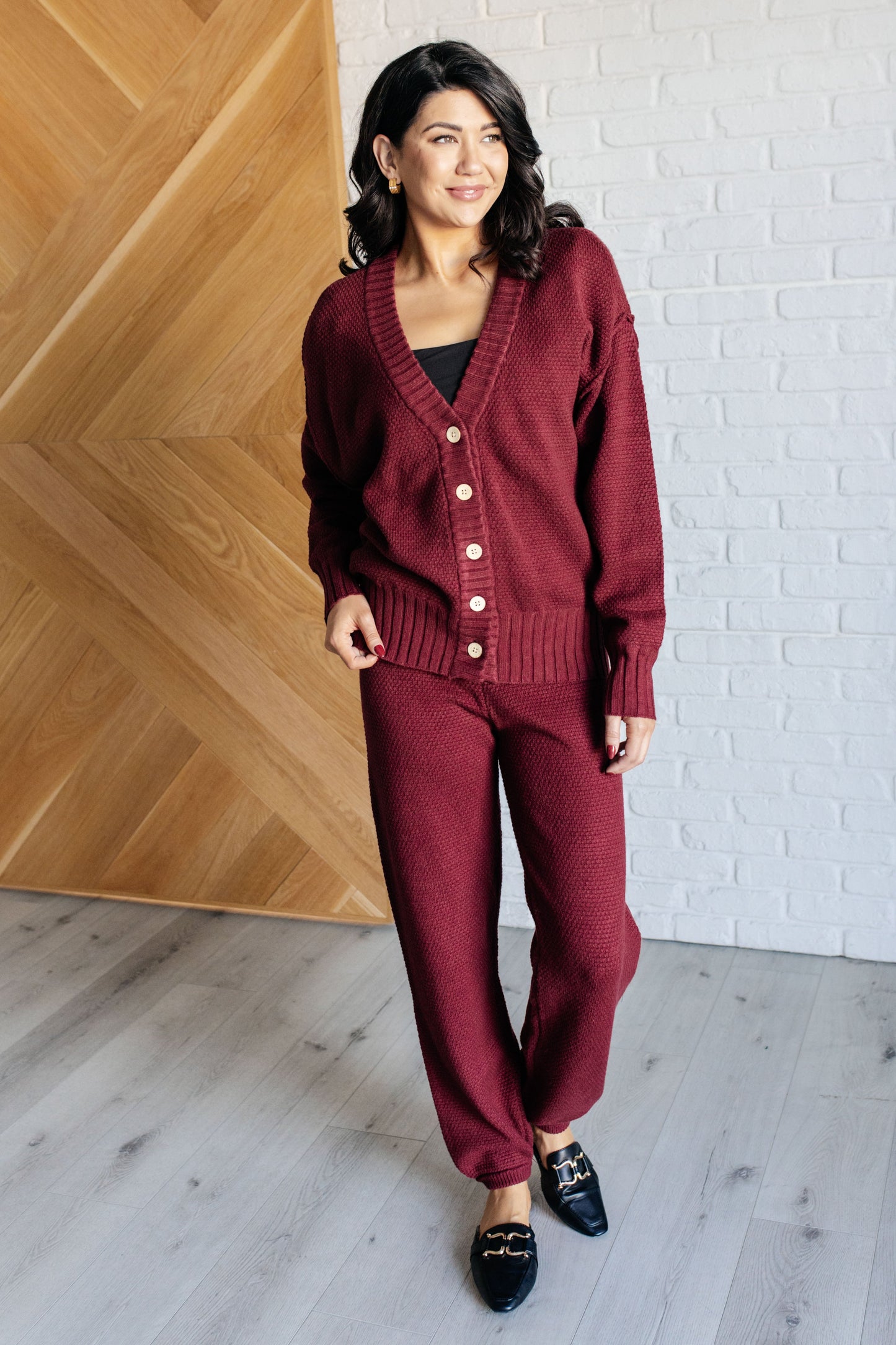 Simple Solution Knit Set | Wine